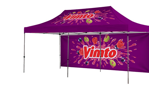 Ideal for exhibitions and events, our printed gazebos offer unlimited customisation potential and branding opportunities to maximise your brand. 